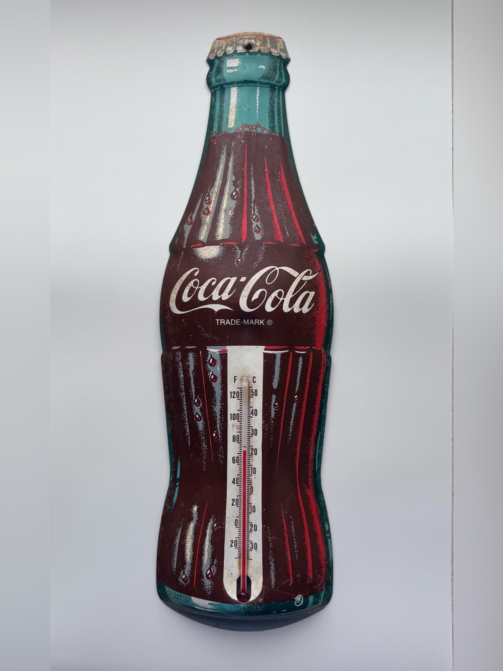 Vintage Coca-Cola Brand Bottle Shaped Taylor 859 Thermometer